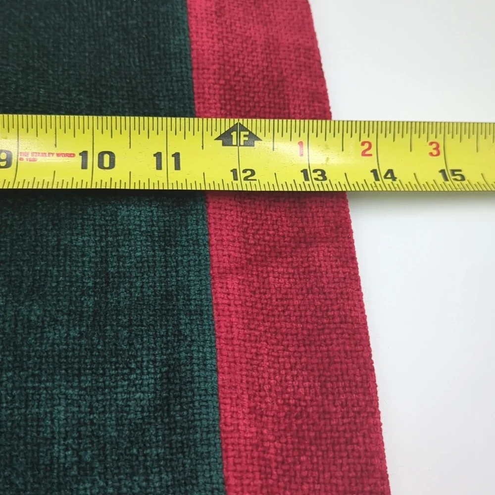 Vintage Moose Place Mat Embroidered Red Green Set Of 4 Chenille Cotton 13x7